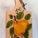 TAGLIERI IN LEGNO, dipinti a mano " Tris di frutti "