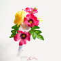 Cerchietto frontino corona coroncina cerchiello fiori floreale estate rosa giallo headband hairband hair bow hair clips