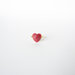 Anello piccolo cuore MARSALA vintage in resina. Piccolo e romantico anello boho a cuore