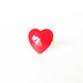 Anello cuore rosso velluto in resina. Romantico anello a cuore
