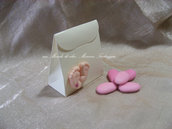 scatolina portaconfetti con piedini femminuccia