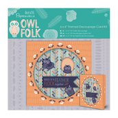 Framed Decoupage Card Kit - Owl Folk
