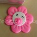 Fiore con ciuccio rosa , soggetto nascita per sacchettini o scatoline porta confetti fatto a mano 4 cm