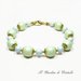 Bracciale con perle Swarovski verdi e azzurre pastello fatto a mano – Ortensia