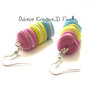 Orecchini Macarons - cuore- Pastel goth - miniature - color pastello