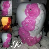 Vaso in cera Rosa - Wax ornamental vase