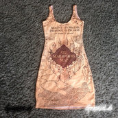 Vestito Mappa del Malandrino Marauders Map Harry Potter