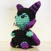 Pupazzetto portachiavi uncinetto amigurumi Maleficent