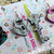 Orecchini in feltro decorato Stampa serie "Chiave e lucchetto" 