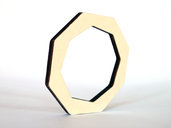 Riny, bracciale geometrico in legno versione ottagono personalizzabile in 6 colori