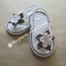 Scarpine sandali infradito  bambina in puro cotone fatti a mano all'uncinetto