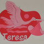 Fiocco  Cicogna per nascita " Teresa"