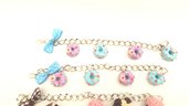 INSERZIONE RISERVATA per SHERIN - 6 braccialetti FIMO con donuts - cupcakes e gelati