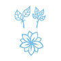 Set 3 Fustelle Marianne Design Creatables - Flower and leaves LR0156