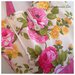 Capiente borsa in cotone fantasia floreale sui toni rosa fucsia e giallo