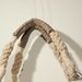 Borsa realizzata con vela riciclata e manici in corda intrecciati. Handmade in Italy
