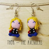 orecchini uncinetto amigurumi Thor Avengers