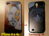 Cover Marvel Iron Man Spiderman SUperman Captain America Iphone 4 4s 6 plus Samsung s4