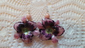 orecchini orchidea viola