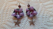orecchini hibiscus con stella marina