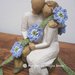 Fascia capelli - braccialetto bambina in cotone con fiori fatta a mano all'uncinetto