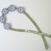 Fascia capelli - braccialetto bambina in cotone con fiori fatta a mano all'uncinetto