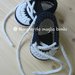 Scarpine/sneakers navy bambino fatte a mano all'uncinetto in puro cotone