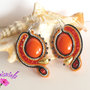 Orecchini soutache color arancio