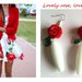 Orecchini "Red roses" con agata bianca e rose rosse