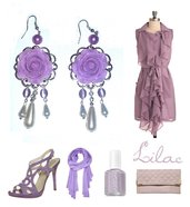 Orecchini "Purple roses" victoriani con rosa viola lilla, perle e occhio di gatto