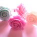 Anello regolabile "Rose" rosa in resina colori rosa, lilla, bianco, verde