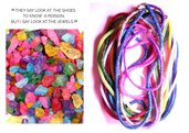 Collane "Colorful crystals" rete tubolare con cristalli 13 colori