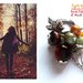Anello regolabile "Autumn" perla, corniola, vetro, foglie