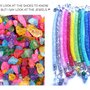 Bracciali "Colorful crystals" rete tubolare con cristalli 12 colori