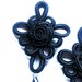 Orecchini "Black lace" alamari / soutache neri con cristalli swarovski