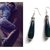 Orecchini "Blue agate drops" con goccia di agata sfacetato blu