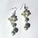 Orecchini "Starry pearls" argentati lunghi con perle bianche
