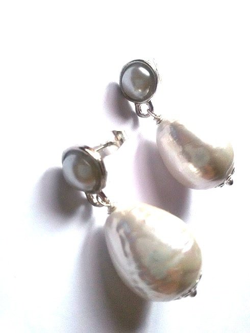 Orecchini Vittoriani in Argento 925 Placcato Oro con Cammei