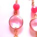 Orecchini "Crystal pink drop" giada rosa/rossa e cristallo rosa