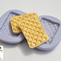 Stampo Silicone Flessibile biscotto rettangolare,Miniature cibo,gioielli,charms,biscotto,fimo,polymer clay,resina,sapone,dolce,20mm ST190 Attiva