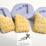 Stampo Silicone Flessibile biscotto rettangolare,Miniature cibo,gioielli,charms,biscotto,fimo,polymer clay,resina,sapone,dolce,20mm ST192 Attiva