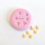 Stampo silicone flessibile fimo stampo dollhouse miniatura torta piccola foglia fimo gioielli kawaii scala 1:12 gioielli ST082