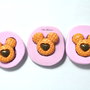 STAMPO CIAMBELLA cialda in silicone flessibile stampo dolci dollhouse fimo gioielli charms cabochon cibo in miniatura kawaii st097