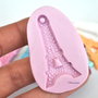 Stampo Silicone Flessibile Torre Eiffel,Miniature cibo,gioielli,charms,macaron,fimo,polymer clay,resina,sapone,dolce,40mm,Parigi ST099