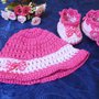 SCARPETTE + cappellino bambina realizzate ad uncinetto in cotone o lana ...a scelta