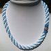 Collana Perline azzurro bianco idea regalo donna
