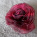 GRANDE Rosa rossa fermaglio capelli - spilla in organza