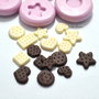 Stampo Silicone Flessibile biscotto rettangolare,Miniature cibo,gioielli,charms,biscotto,fimo,polymer clay,resina,sapone,dolce,24mm ST129