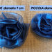 GRANDE Rosa blu fermaglio capelli - spilla in organza