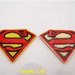 Toppa Termoadesiva Superman Supereroe DC Comics Gialla e Rossa